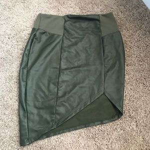 Fake leather/latex skirt